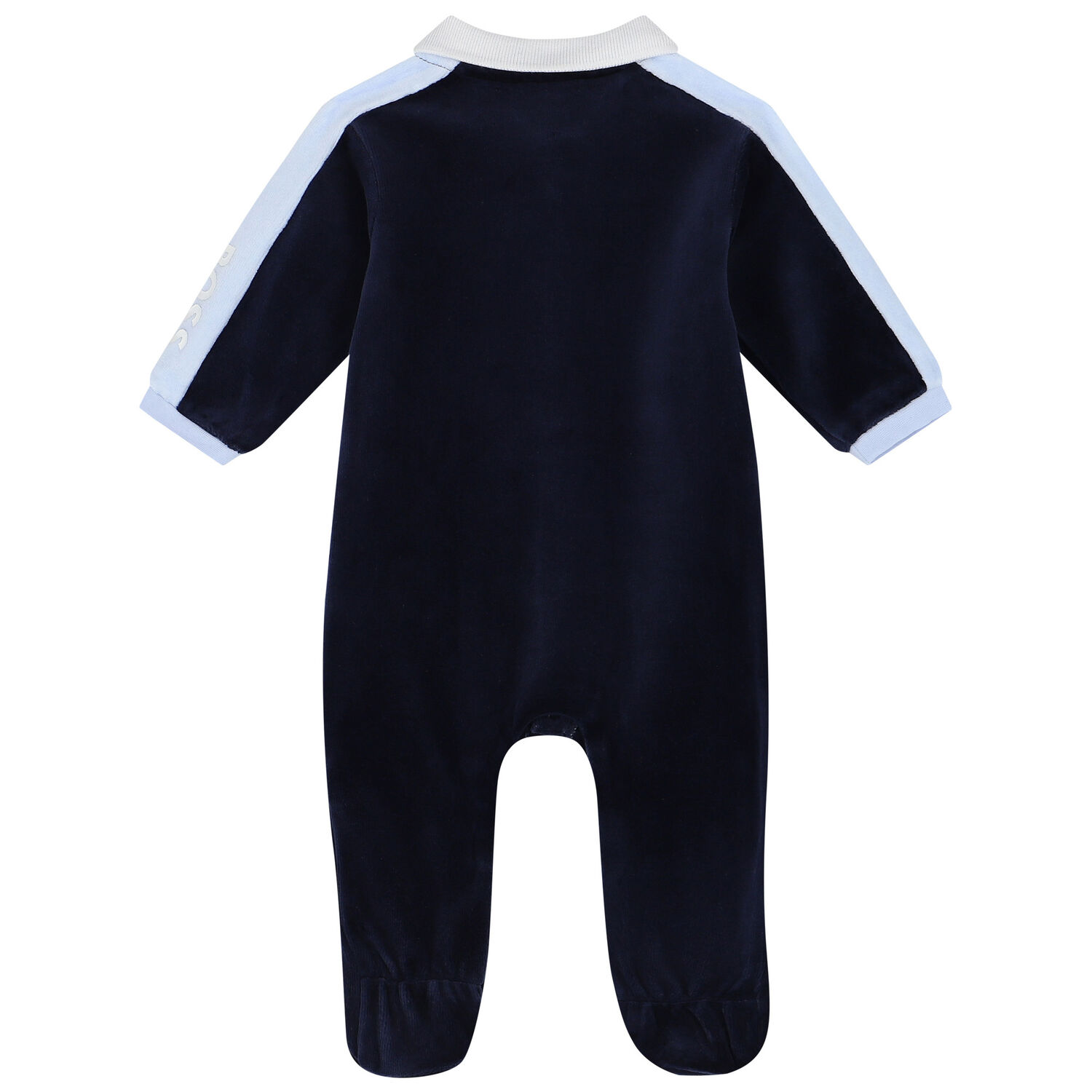 Baby Boys Navy Blue Logo Polo Babygrow, 3, hi-res