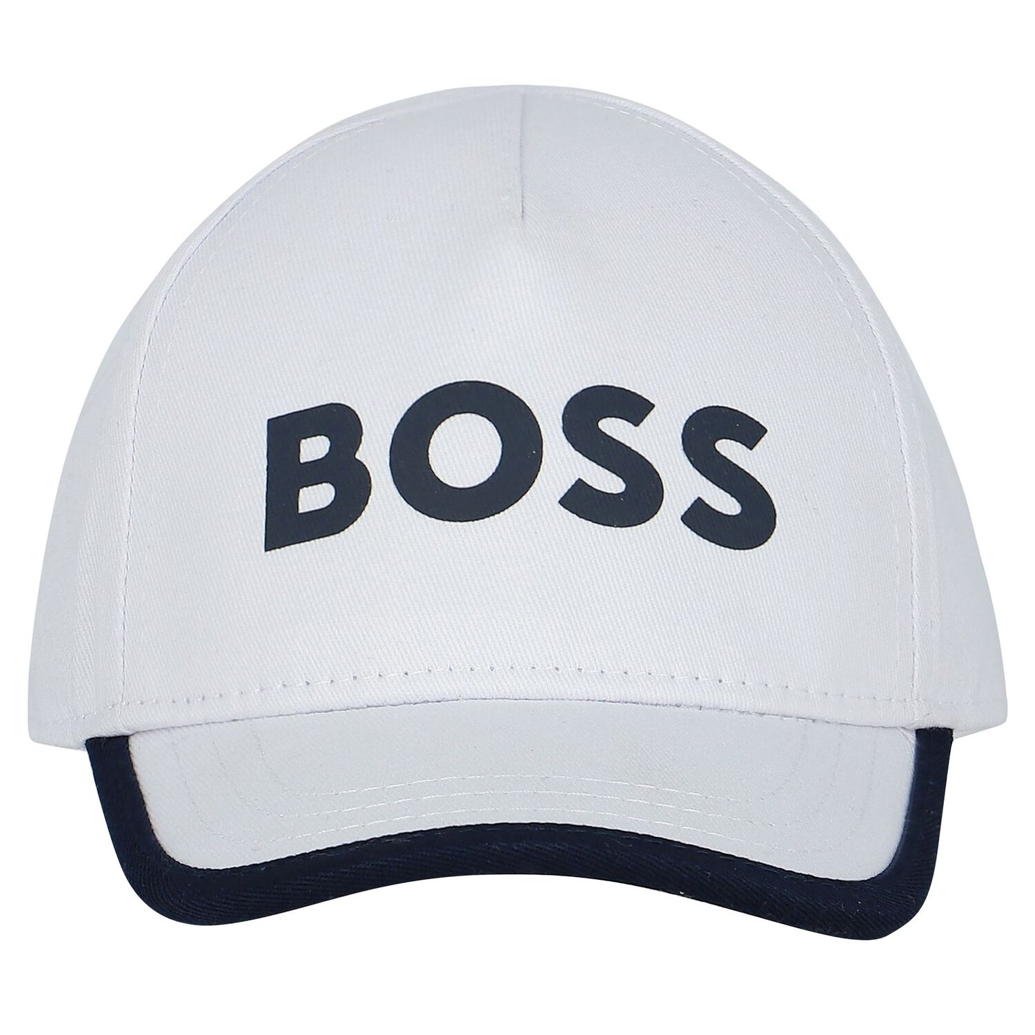 Baby Boys White Logo Cap, 1, hi-res
