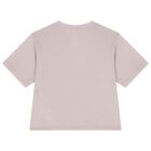 Girls Beige & Pink Logo Shorts Set, 1, hi-res