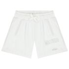 Girls White Logo Shorts, 1, hi-res