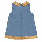 Girls Blue & Beige Geo Map Dress, 1, hi-res