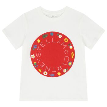Girls White Logo T-Shirt