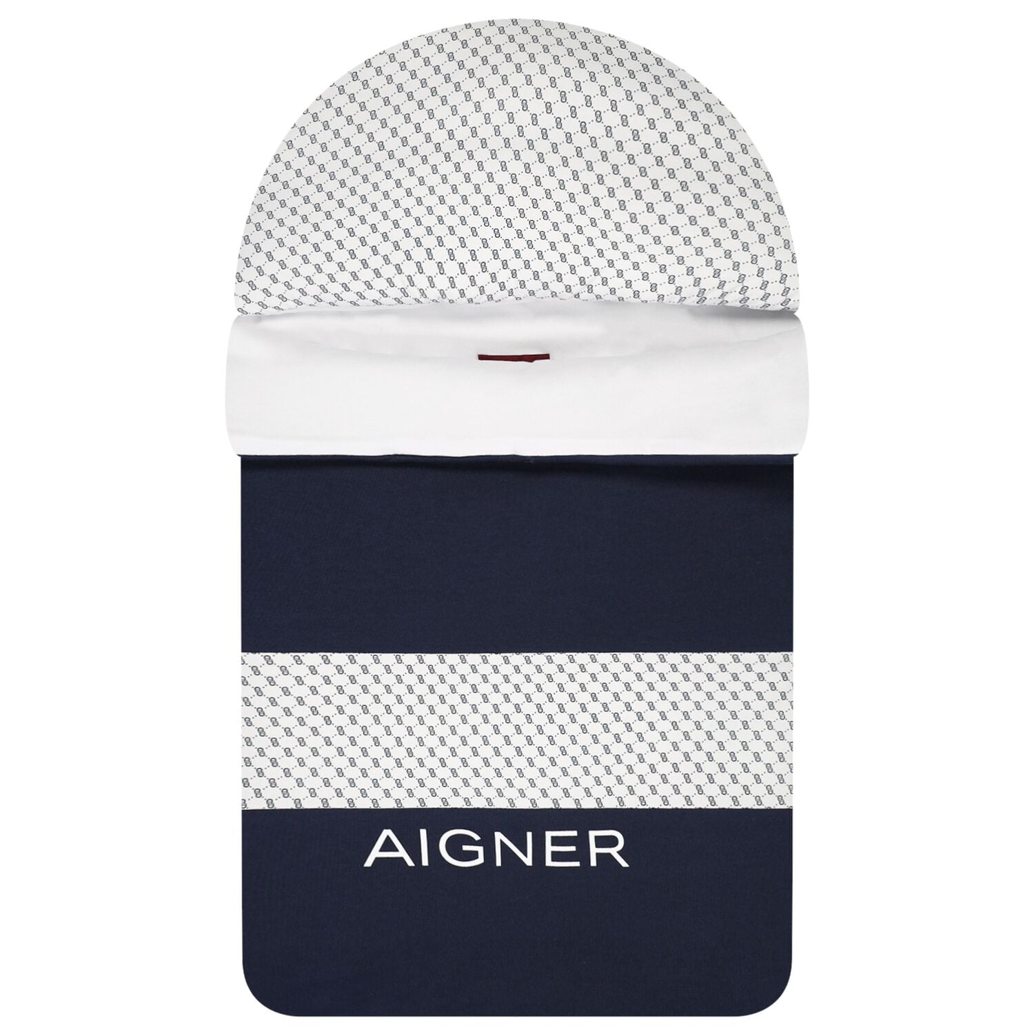 Baby Boys Navy Blue & White Logo Nest, 2, hi-res