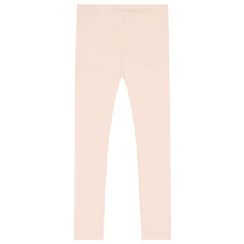 Girls Pink Logo Leggings
