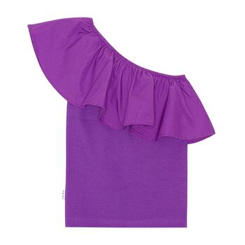 Girls Purple Ruffle Rebecca Top