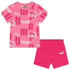 Younger Girls Pink Logo Shorts Set, 1, hi-res