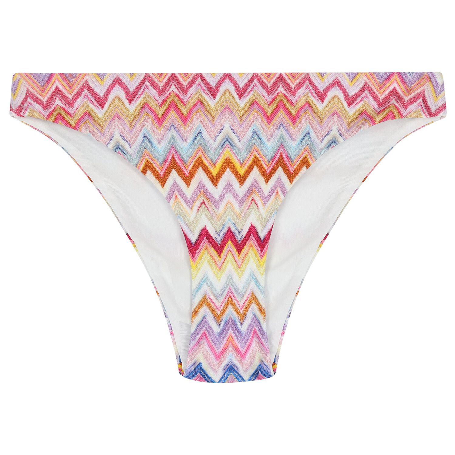 Girls Multi-Coloured Zig Zag Bikini, 2, hi-res
