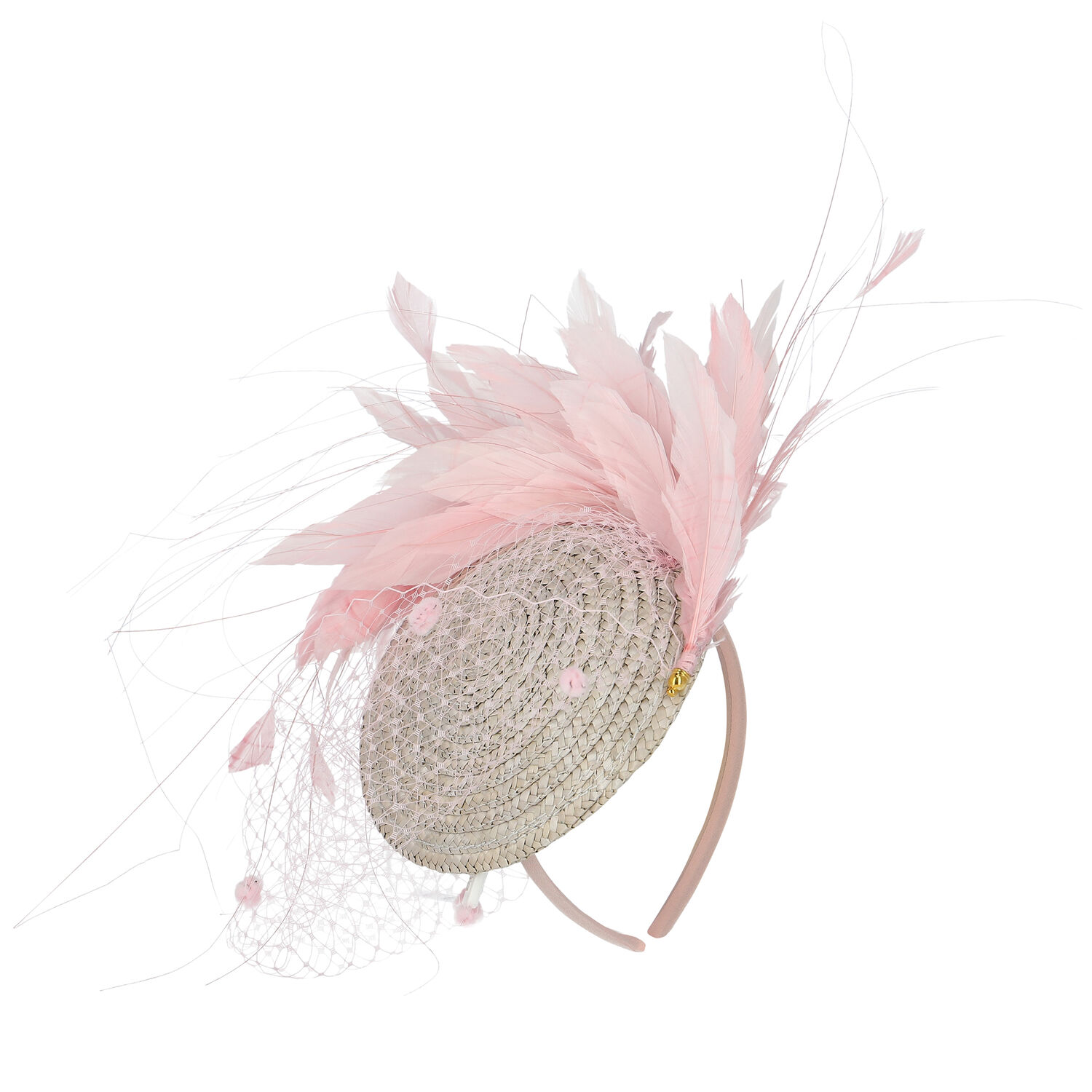 Girls Pink Feather Headband, 1, hi-res image number null