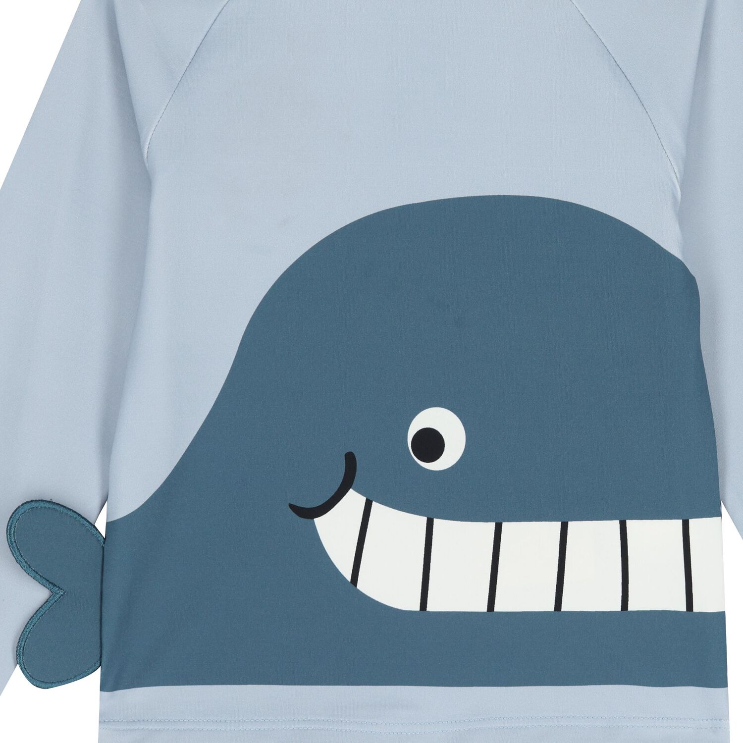 Younger Boys Blue Whale Rash Vest, 1, hi-res