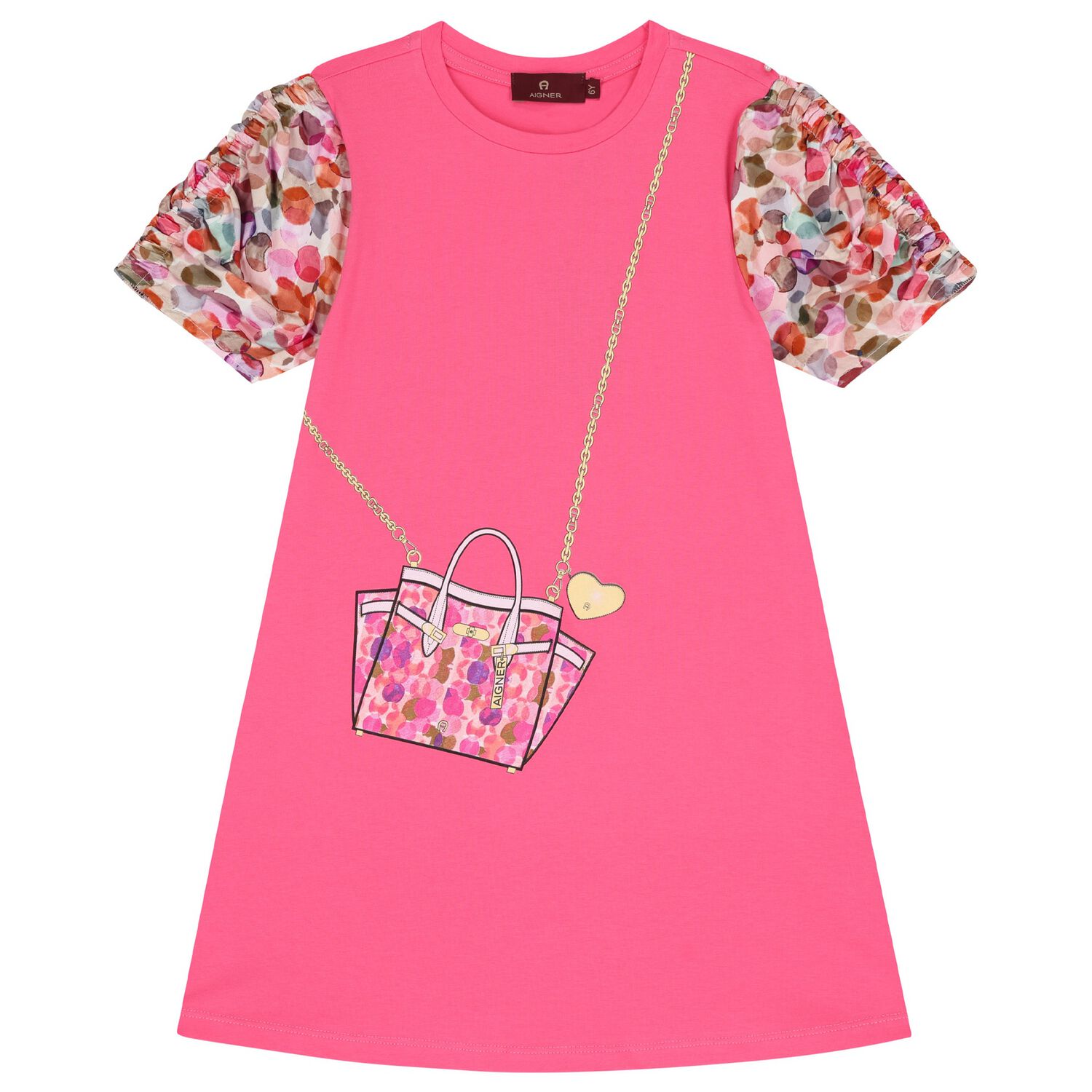 Girls Pink Crossbody Bag Dress, 4, hi-res