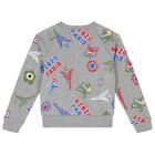 Boys Grey Logo Sweatshirt, 1, hi-res