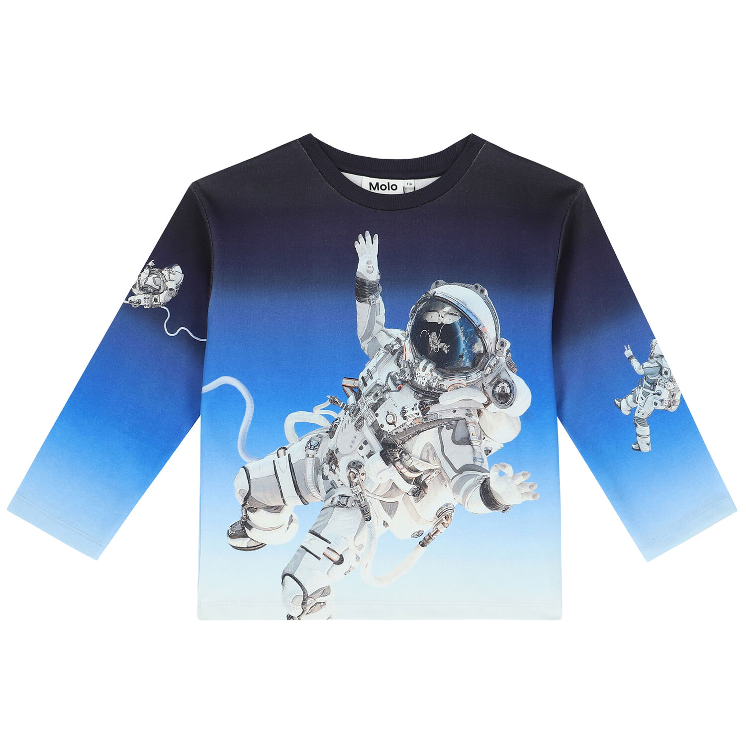 Boys Blue Astronaut Sweatshirt, 1, hi-res