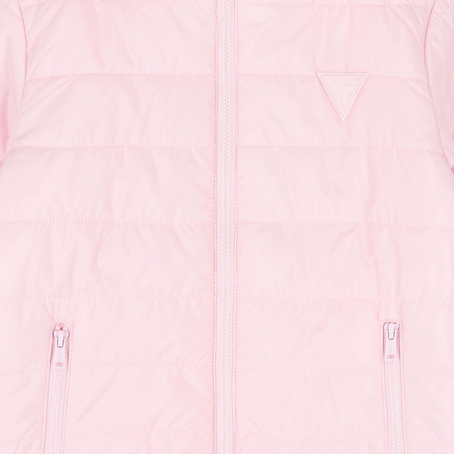 Girls Pink Logo Padded Puffer Jacket, 1, hi-res