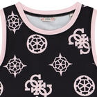 Girls Black & Pink Logo Top, 1, hi-res