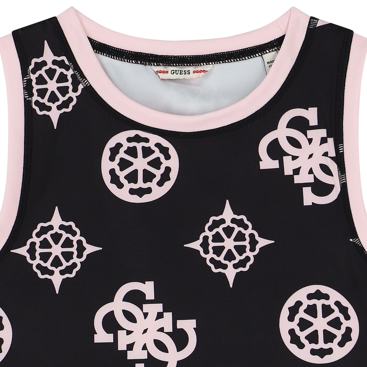 Girls Black & Pink Logo Top, 1, hi-res image number null