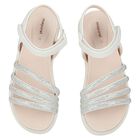 Girls Silver Sandals, 2, hi-res