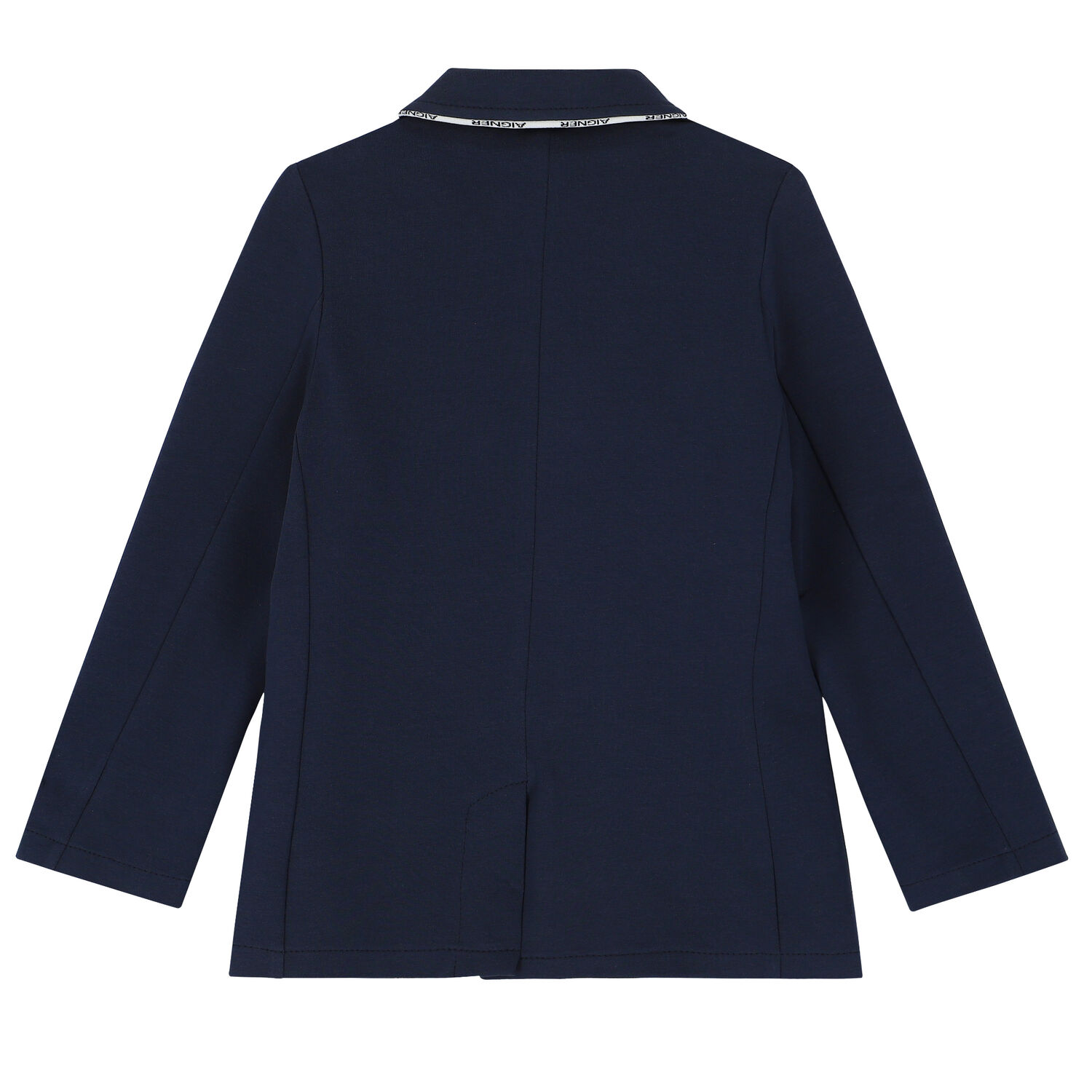 Boys Navy Logo Blazer, 1, hi-res