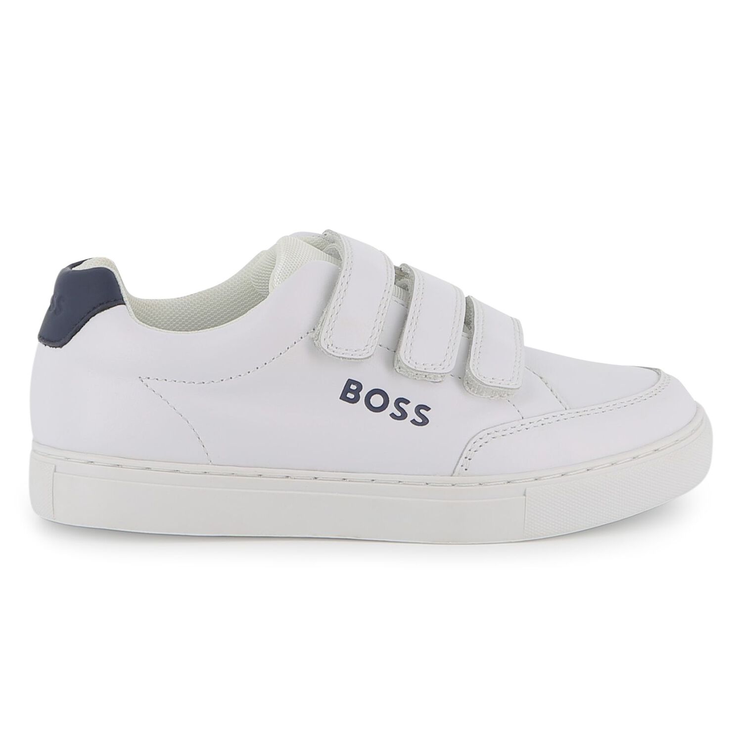 Boys White Logo Trainers, 1, hi-res image number null