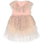 Girls Pink Embellished Tulle Dress, 1, hi-res