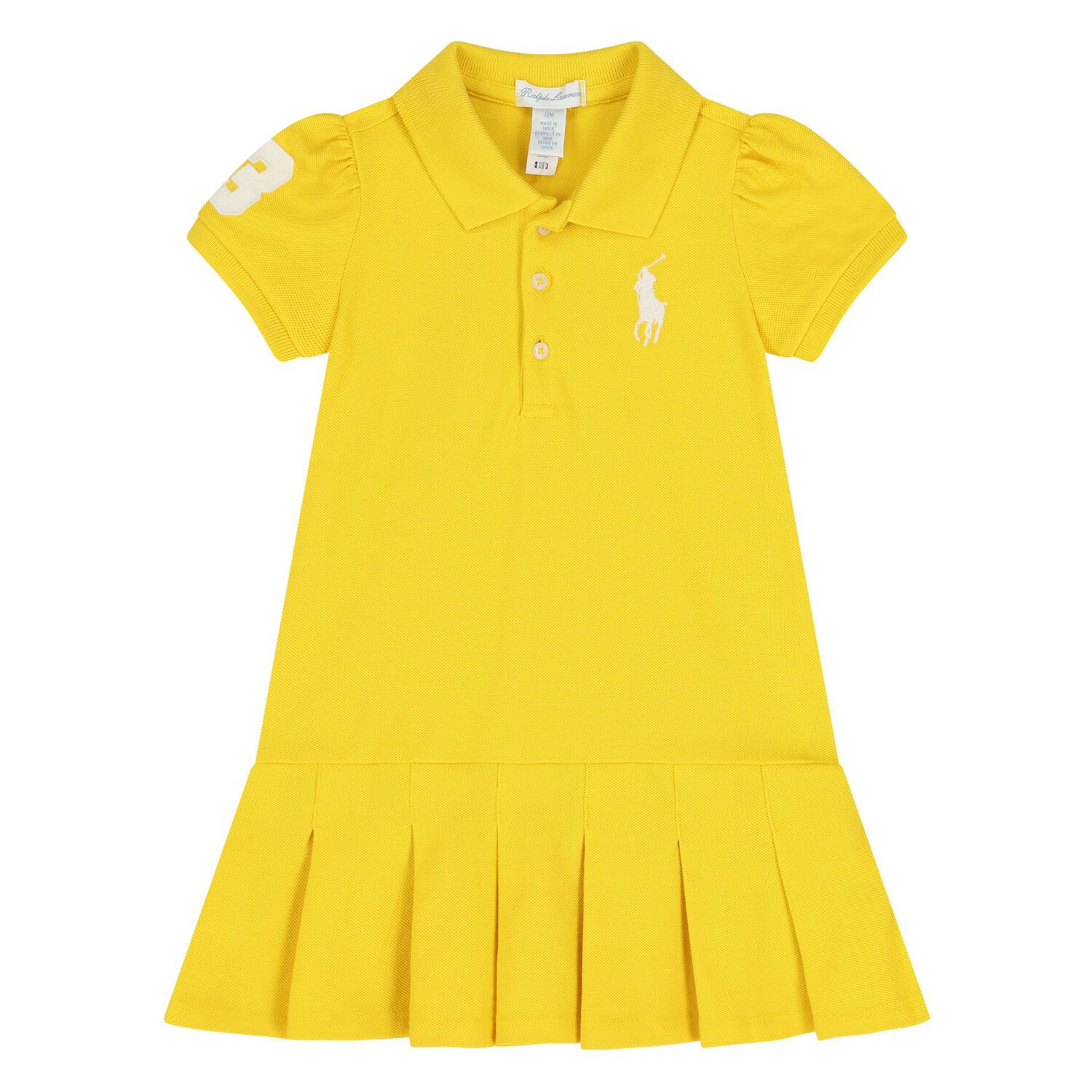 Baby Girls Yellow Logo Dress Set, 1, hi-res