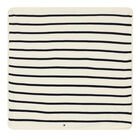 Ivory & Black Striped Knitted Blanket, 1, hi-res