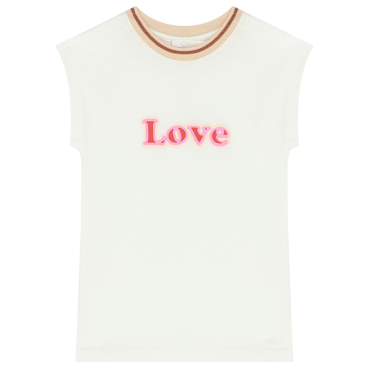 Girls White Love Top, 1, hi-res image number null