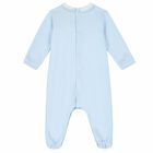 Baby Boys Blue Logo Babygrow, 1, hi-res