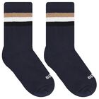 Boys Navy Logo Socks ( 2-Pack ), 2, hi-res