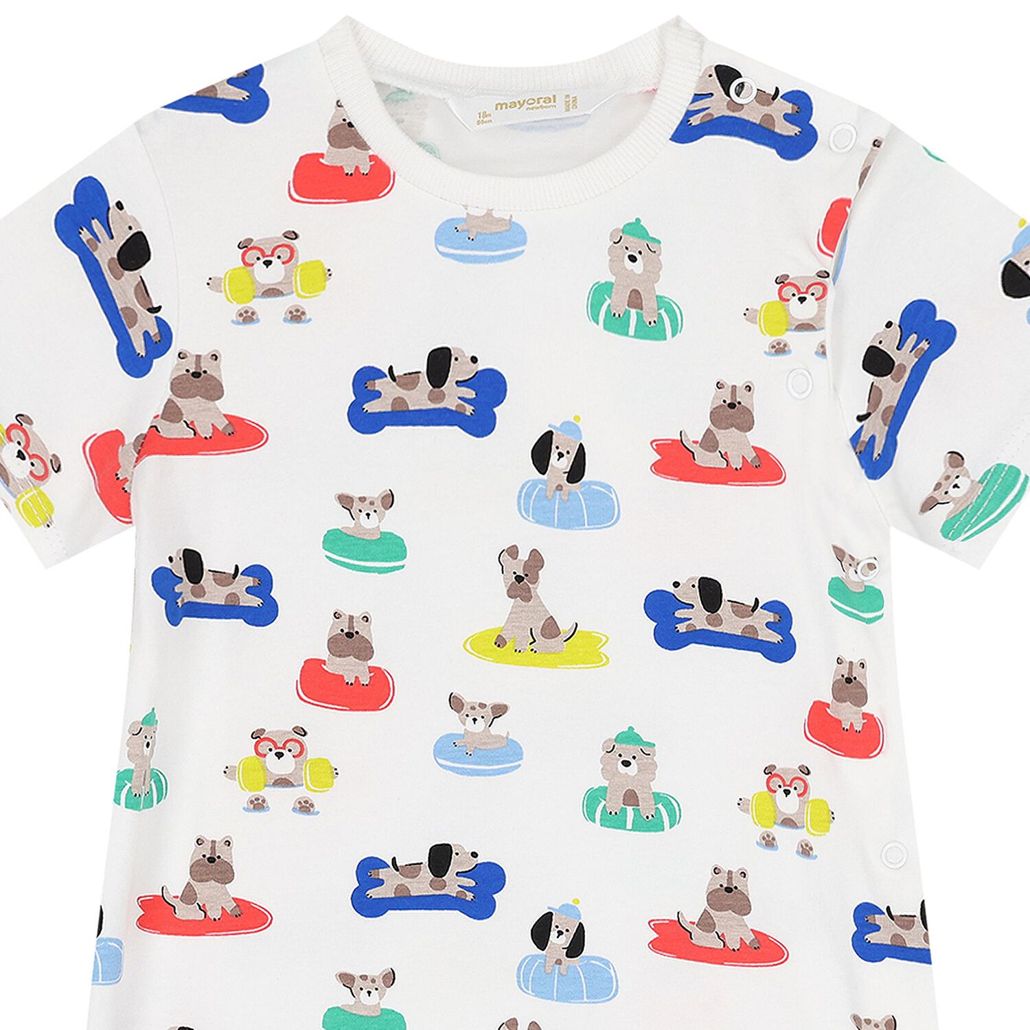 Baby Boys White & Green Rompers ( 3-Pack ), 1, hi-res