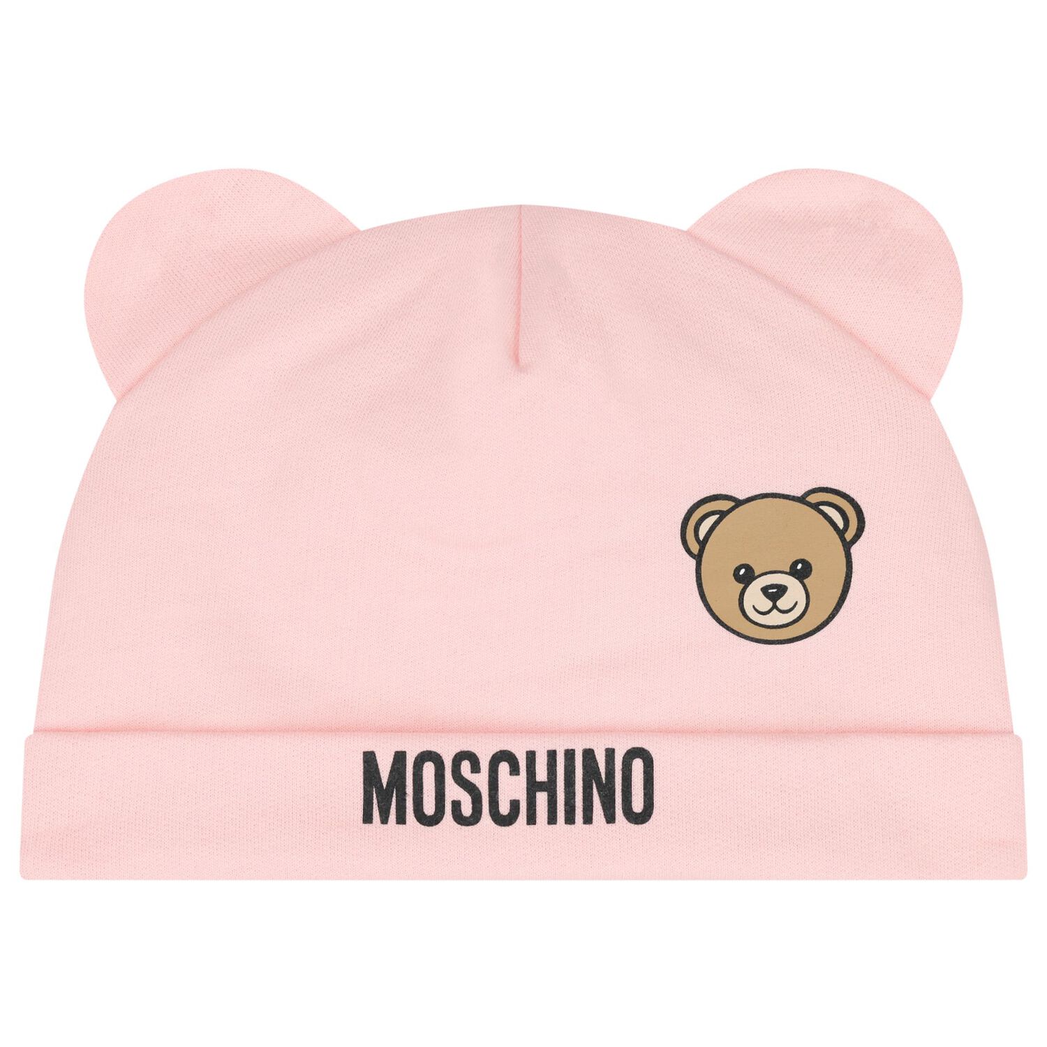 Baby Girls Pink Teddy Bear Logo Hat & Bib Gift Set, 5, hi-res