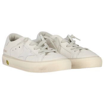 Ivory Logo Leather Trainers