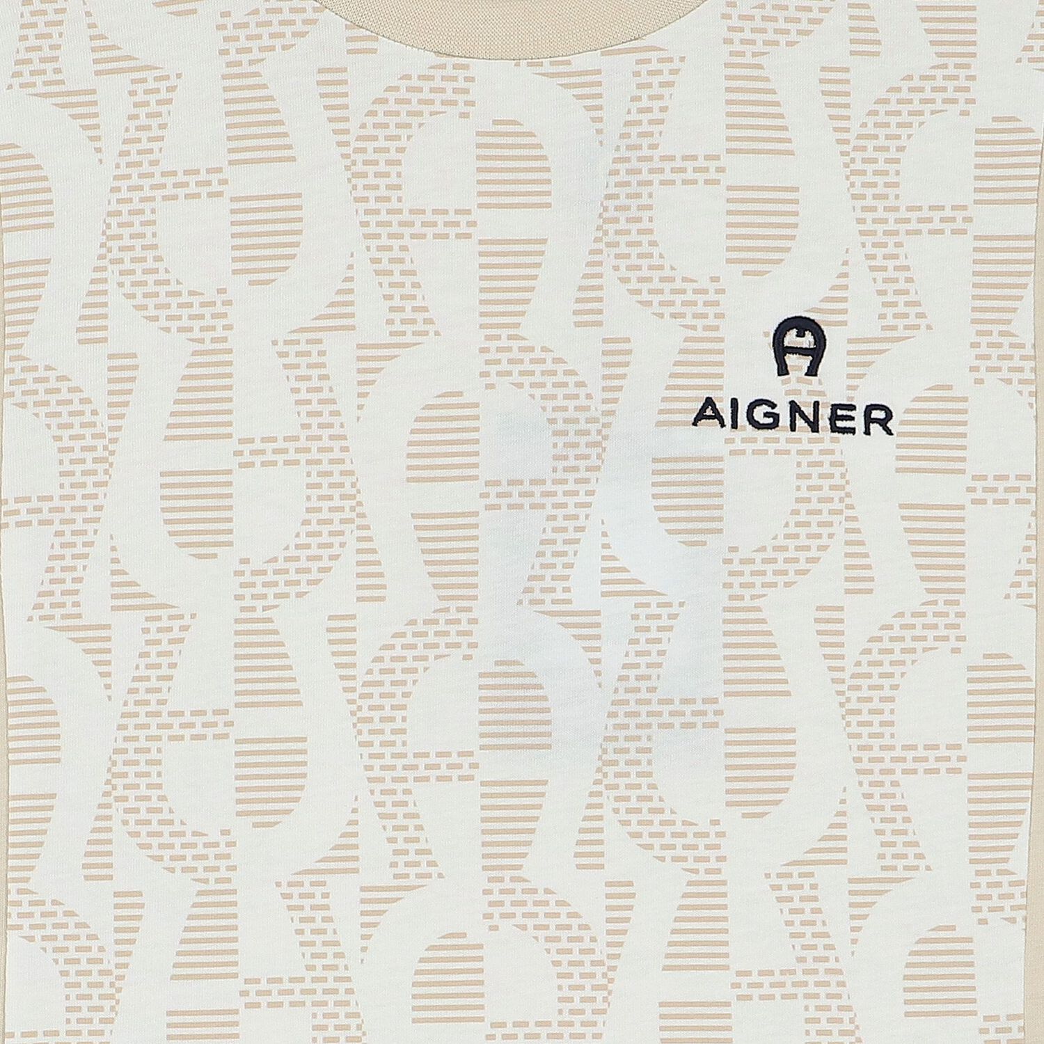 Boys White & Beige Logo T-Shirt, 1, hi-res