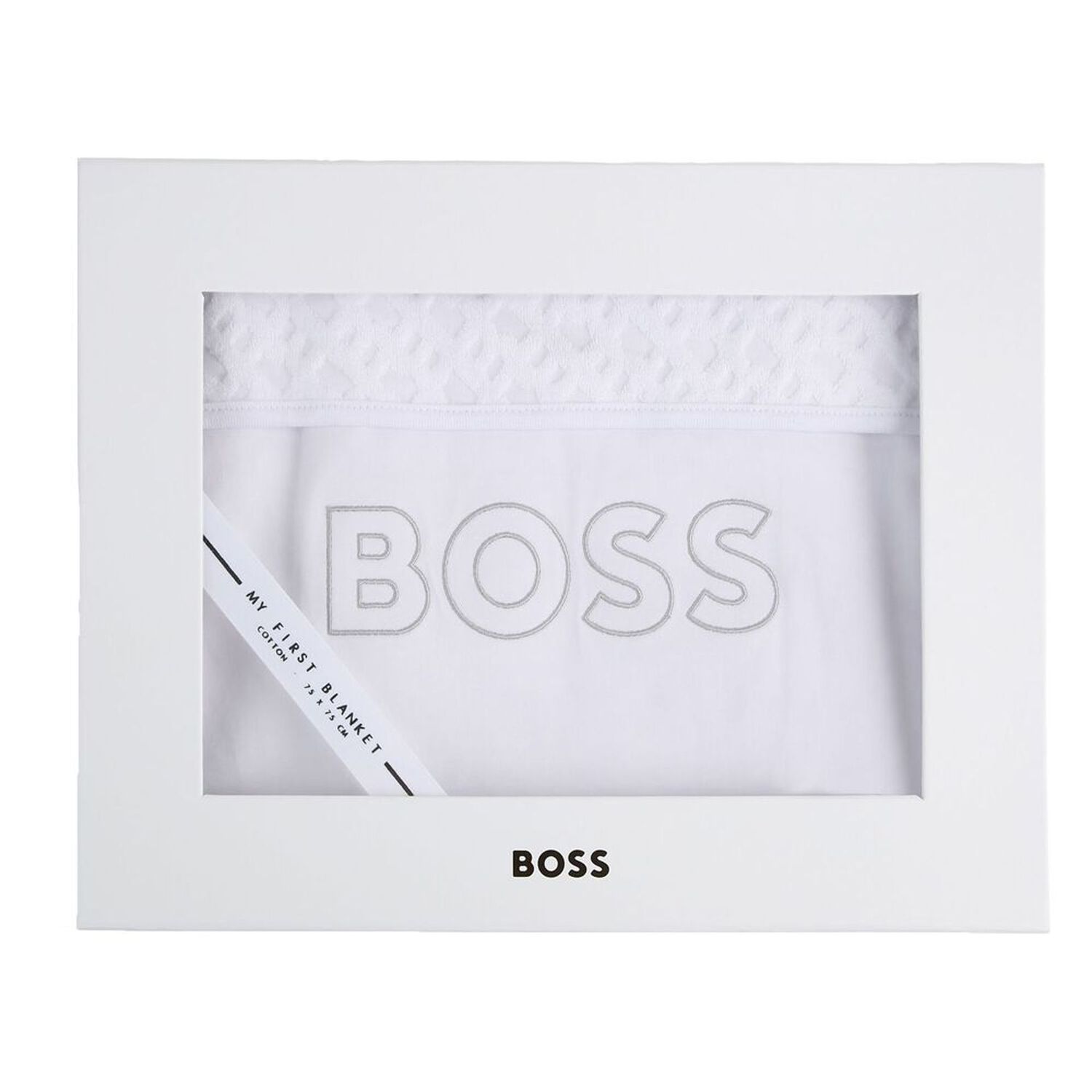 White Logo Baby Blanket, 1, hi-res