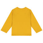 Younger Boys Yellow Logo Long Sleeve Top, 1, hi-res