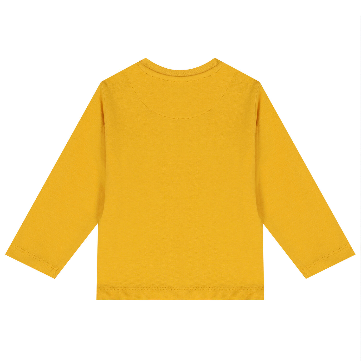Younger Boys Yellow Logo Long Sleeve Top, 1, hi-res