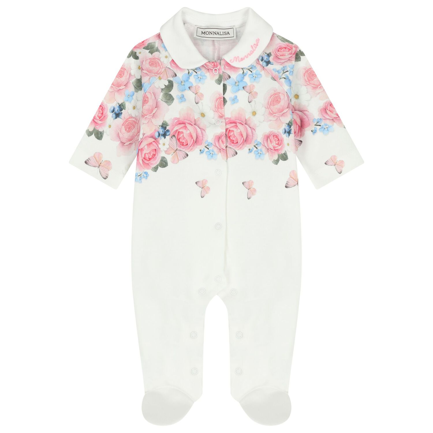 Baby Girls Ivory Logo Floral Babygrow Gift Set, 1, hi-res