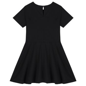 Girls Black Logo Dress