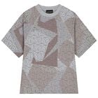 Boys Grey & Beige Logo T-Shirt, 2, hi-res