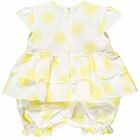 Baby Girls White & Yellow Romper, 1, hi-res