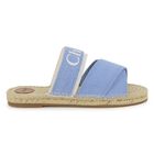 Girls Mini Me Blue & Beige Logo Sliders , 1, hi-res