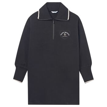 Girls Black Polo Dress