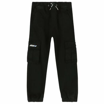 Boys Black Logo Trousers