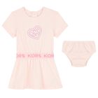 Younger Girls Pink Logo Dress Set, 1, hi-res