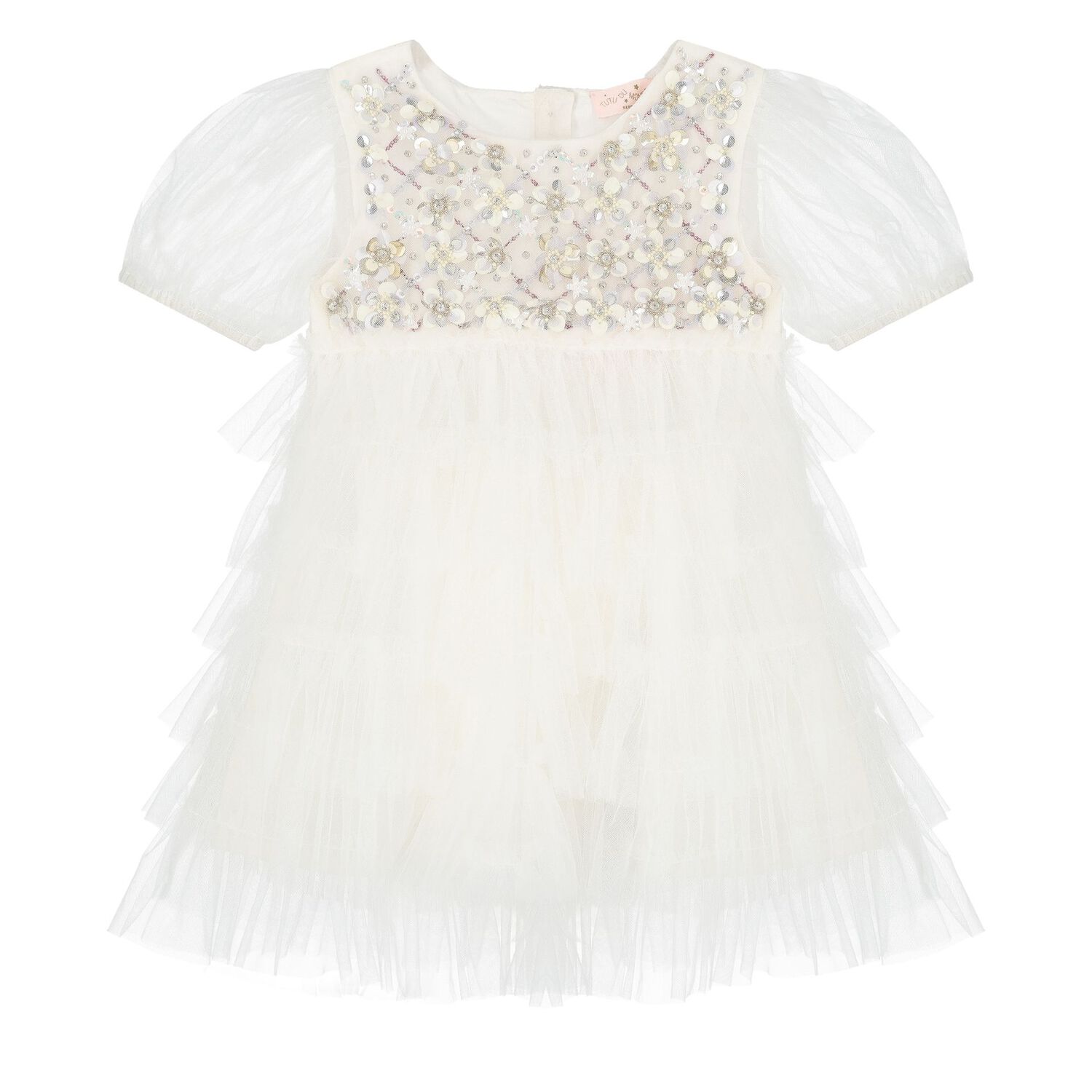 Baby Girls Ivory Tulle Dress Set, 1, hi-res image number null