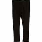 Girls Black Logo Leggings, 1, hi-res