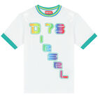 Boys White Logo T-Shirt, 1, hi-res