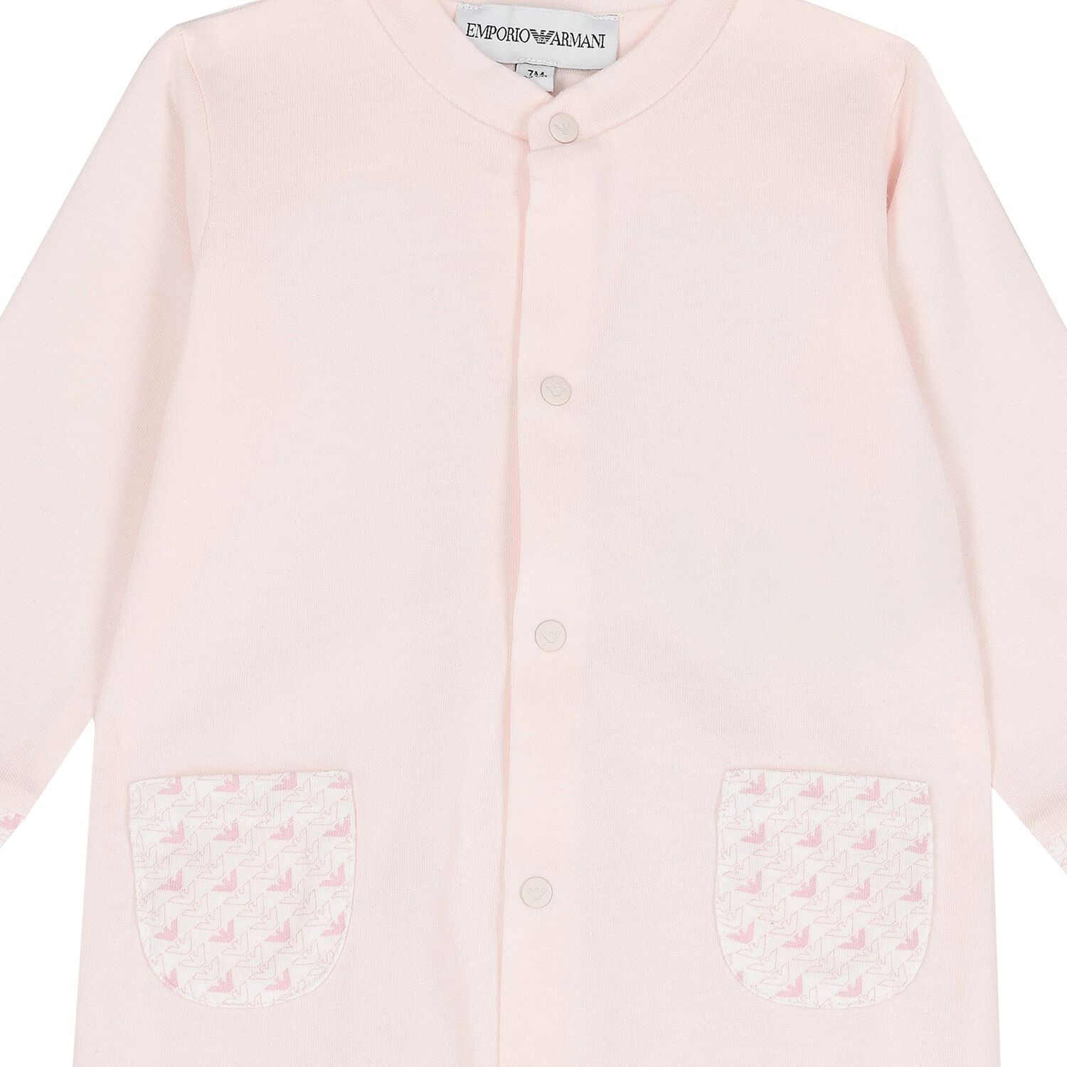 Baby Girls Pink & White Logo Babygrow Set, 2, hi-res