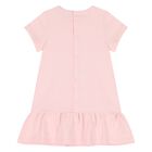 Younger Girls Pink Teddy Bear Logo Dress, 3, hi-res