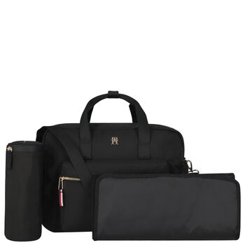 Black Logo Baby Changing Bag ( 37cm )