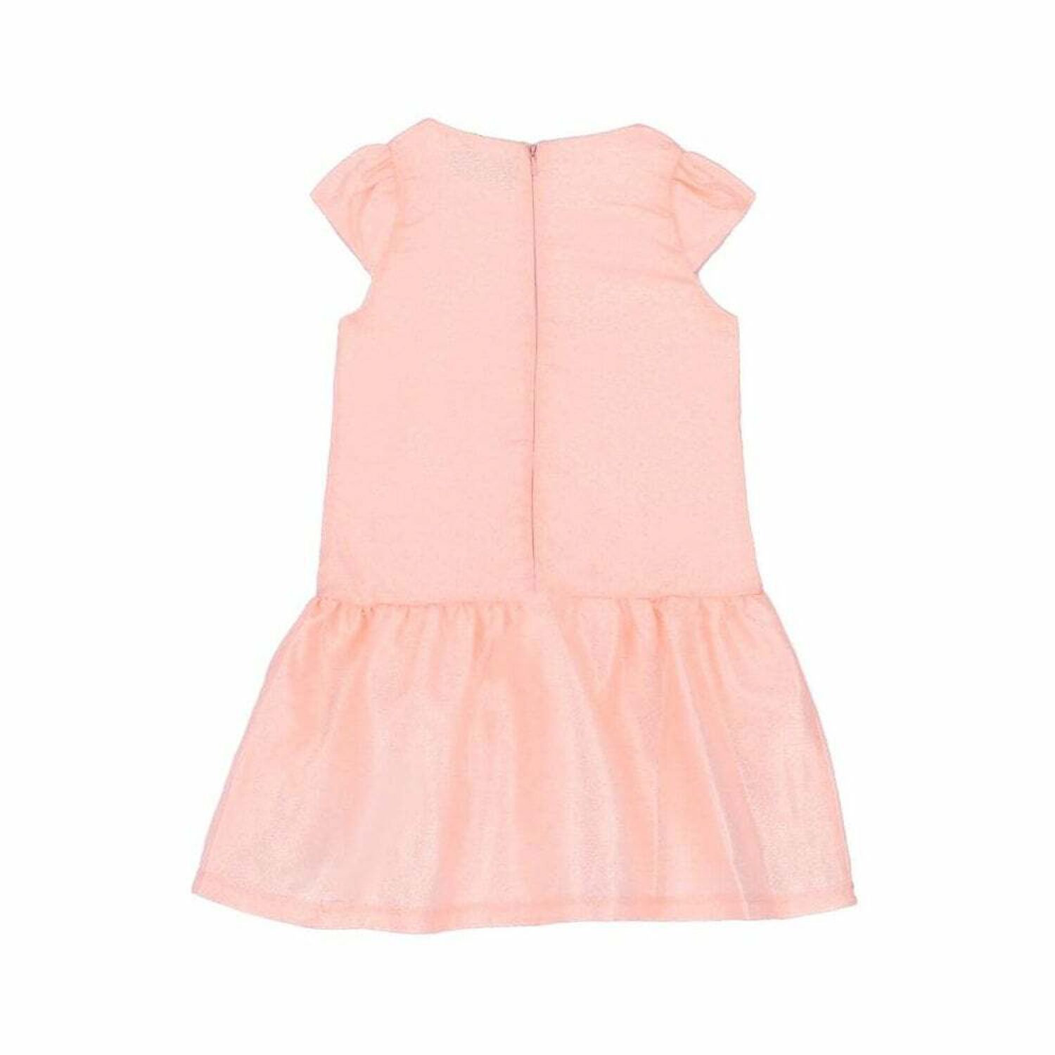 Girls Pink Satin Dress, 2, hi-res